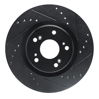 R1 Concepts® - eLINE™ Drilled and Slotted 1-Piece Front Passenger Side Brake Rotor