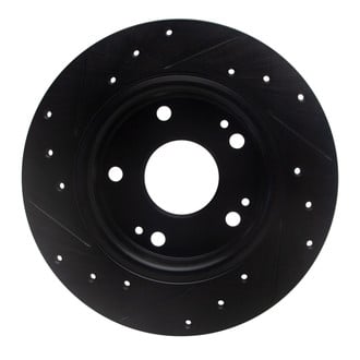 R1 Concepts® - eLINE™ Drilled and Slotted 1-Piece Rear Passenger Side Brake Rotor