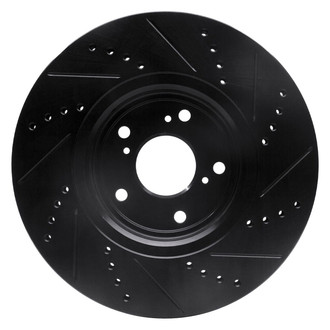 R1 Concepts® - eLINE™ Drilled and Slotted 1-Piece Front Driver Side Brake Rotor