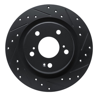R1 Concepts® - eLINE™ Drilled and Slotted 1-Piece Rear Passenger Side Brake Rotor
