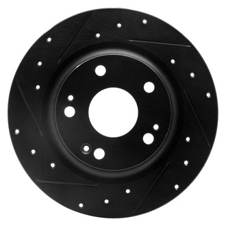 R1 Concepts® - eLINE™ Drilled and Slotted 1-Piece Rear Driver Side Brake Rotor