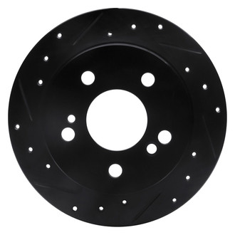 R1 Concepts® - eLINE™ Drilled and Slotted 1-Piece Rear Driver Side Brake Rotor
