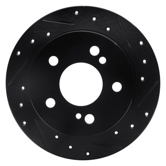 R1 Concepts® - eLINE™ Drilled and Slotted 1-Piece Rear Passenger Side Brake Rotor