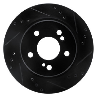 R1 Concepts® - eLINE™ Drilled and Slotted 1-Piece Rear Passenger Side Brake Rotor