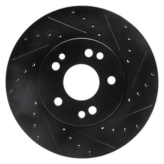 R1 Concepts® - eLINE™ Drilled and Slotted 1-Piece Front Passenger Side Brake Rotor
