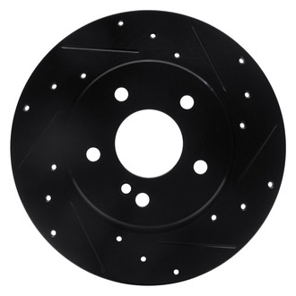 R1 Concepts® - eLINE™ Drilled and Slotted 1-Piece Rear Passenger Side Brake Rotor