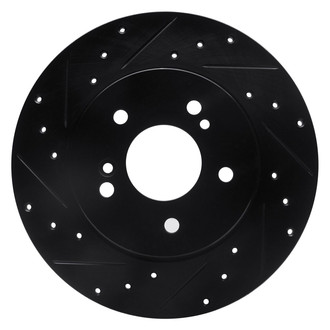 R1 Concepts® - eLINE™ Drilled and Slotted 1-Piece Rear Driver Side Brake Rotor