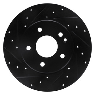 R1 Concepts® - eLINE™ Drilled and Slotted 1-Piece Front Driver Side Brake Rotor
