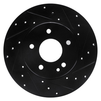 R1 Concepts® - eLINE™ Drilled and Slotted 1-Piece Front Passenger Side Brake Rotor