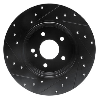 R1 Concepts® - eLINE™ Drilled and Slotted 1-Piece Rear Passenger Side Brake Rotor