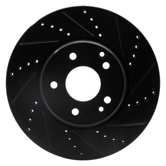 R1 Concepts® - eLINE™ Drilled and Slotted 1-Piece Front Passenger Side Brake Rotor