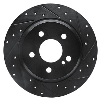 R1 Concepts® - eLINE™ Drilled and Slotted 1-Piece Rear Passenger Side Brake Rotor