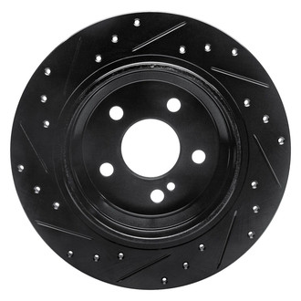 R1 Concepts® - eLINE™ Drilled and Slotted 1-Piece Rear Passenger Side Brake Rotor