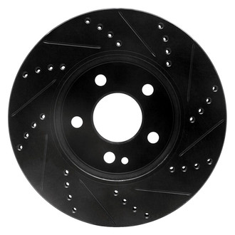 R1 Concepts® - eLINE™ Drilled and Slotted 1-Piece Front Driver Side Brake Rotor
