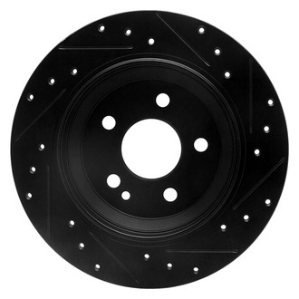 R1 Concepts® - eLINE™ Drilled and Slotted 1-Piece Rear Driver Side Brake Rotor