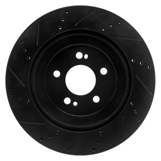 R1 Concepts® - eLINE™ Drilled and Slotted 1-Piece Rear Passenger Side Brake Rotor