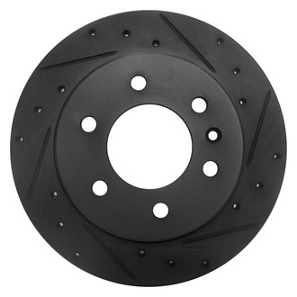 R1 Concepts® - eLINE™ Drilled and Slotted 1-Piece Rear Passenger Side Brake Rotor