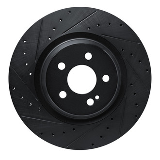 R1 Concepts® - eLINE™ Drilled and Slotted 1-Piece Rear Driver Side Brake Rotor