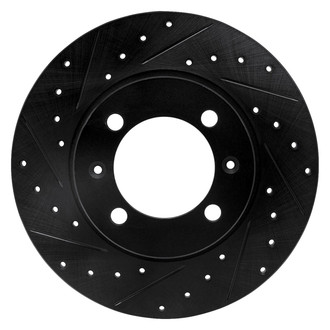 R1 Concepts® - eLINE™ Drilled and Slotted 1-Piece Front Driver Side Brake Rotor