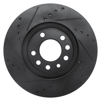 R1 Concepts® - eLINE™ Drilled and Slotted 1-Piece Front Passenger Side Brake Rotor