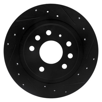 R1 Concepts® - eLINE™ Drilled and Slotted 1-Piece Rear Passenger Side Brake Rotor
