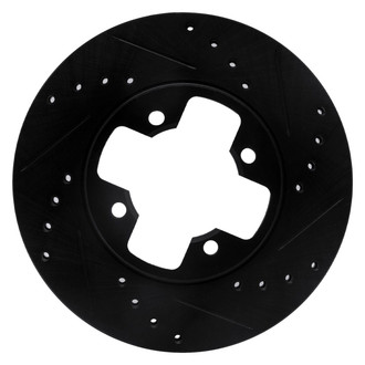 R1 Concepts® - eLINE™ Drilled and Slotted 1-Piece Front Passenger Side Brake Rotor