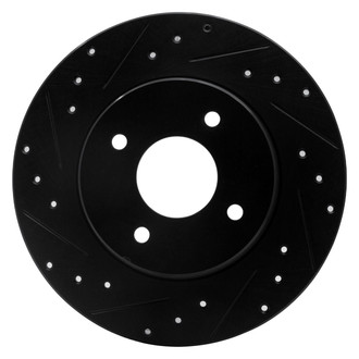 R1 Concepts® - eLINE™ Drilled and Slotted 1-Piece Rear Driver Side Brake Rotor