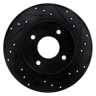 R1 Concepts® - eLINE™ Drilled and Slotted 1-Piece Rear Passenger Side Brake Rotor