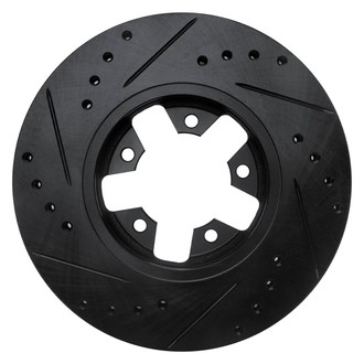 R1 Concepts® - eLINE™ Drilled and Slotted 1-Piece Front Passenger Side Brake Rotor