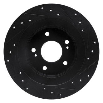 R1 Concepts® - eLINE™ Drilled and Slotted 1-Piece Rear Driver Side Brake Rotor