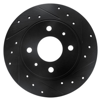 R1 Concepts® - eLINE™ Drilled and Slotted 1-Piece Front Passenger Side Brake Rotor