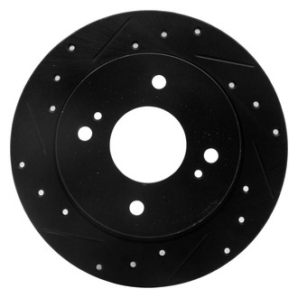 R1 Concepts® - eLINE™ Drilled and Slotted 1-Piece Rear Driver Side Brake Rotor