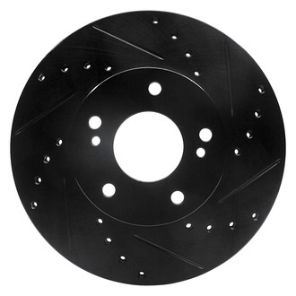 R1 Concepts® - eLINE™ Drilled and Slotted 1-Piece Front Passenger Side Brake Rotor