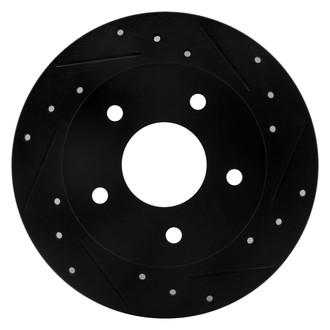 R1 Concepts® - eLINE™ Drilled and Slotted 1-Piece Rear Passenger Side Brake Rotor