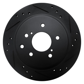 R1 Concepts® - eLINE™ Drilled and Slotted 1-Piece Rear Passenger Side Brake Rotor