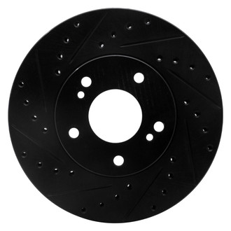 R1 Concepts® - eLINE™ Drilled and Slotted 1-Piece Front Driver Side Brake Rotor
