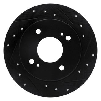 R1 Concepts® - eLINE™ Drilled and Slotted 1-Piece Rear Passenger Side Brake Rotor