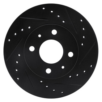 R1 Concepts® - eLINE™ Drilled and Slotted 1-Piece Front Passenger Side Brake Rotor
