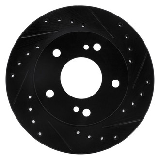R1 Concepts® - eLINE™ Drilled and Slotted 1-Piece Front Passenger Side Brake Rotor