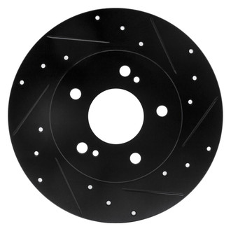 R1 Concepts® - eLINE™ Drilled and Slotted 1-Piece Rear Passenger Side Brake Rotor