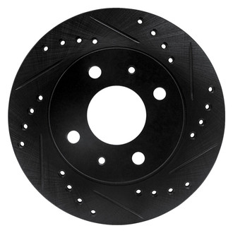 R1 Concepts® - eLINE™ Drilled and Slotted 1-Piece Front Passenger Side Brake Rotor