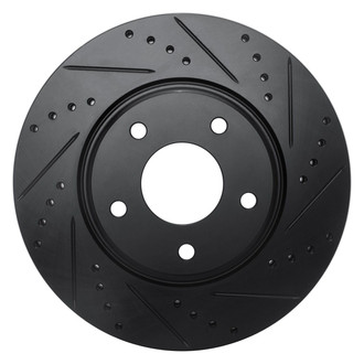 R1 Concepts® - eLINE™ Drilled and Slotted 1-Piece Front Passenger Side Brake Rotor