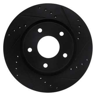 R1 Concepts® - eLINE™ Drilled and Slotted 1-Piece Front Passenger Side Brake Rotor