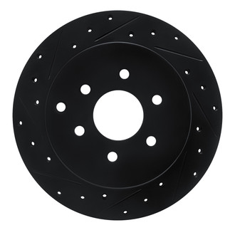 R1 Concepts® - eLINE™ Drilled and Slotted 1-Piece Rear Driver Side Brake Rotor