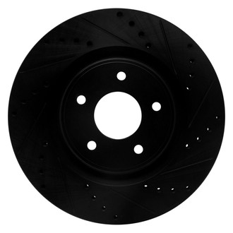 R1 Concepts® - eLINE™ Drilled and Slotted 1-Piece Front Passenger Side Brake Rotor