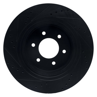 R1 Concepts® - eLINE™ Drilled and Slotted 1-Piece Front Passenger Side Brake Rotor