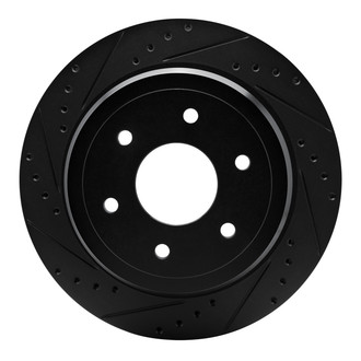 R1 Concepts® - eLINE™ Drilled and Slotted 1-Piece Rear Driver Side Brake Rotor