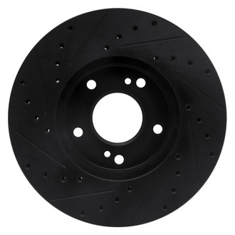 R1 Concepts® - eLINE™ Drilled and Slotted 1-Piece Front Passenger Side Brake Rotor