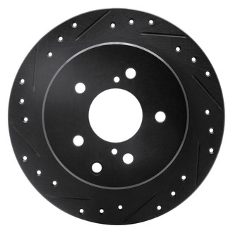 R1 Concepts® - eLINE™ Drilled and Slotted 1-Piece Rear Driver Side Brake Rotor