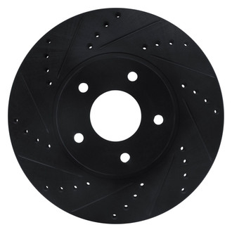 R1 Concepts® - eLINE™ Drilled and Slotted 1-Piece Front Driver Side Brake Rotor